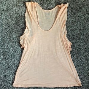 Peach ruffle dress shirt